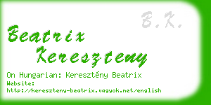 beatrix kereszteny business card